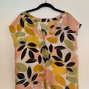 Rachel Zoe Multicolor Floral Print Button Down Shirt